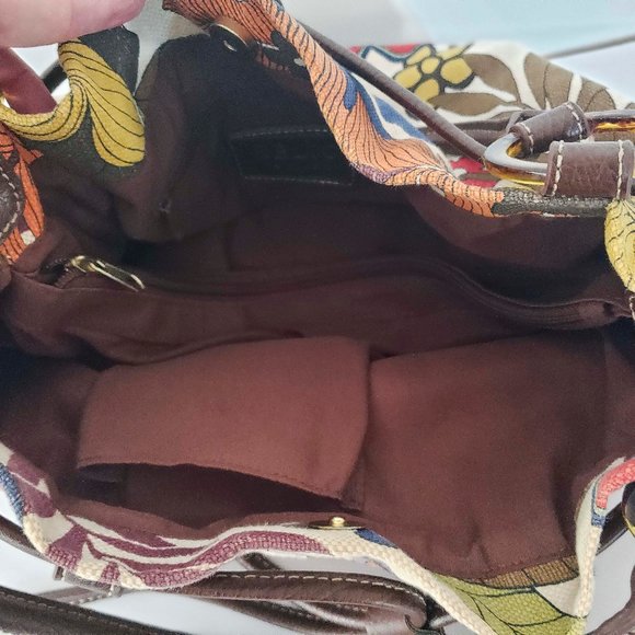 RELIC Drawstring Bucket Bag Tortoise Shell Hardware - Picture 6 of 7